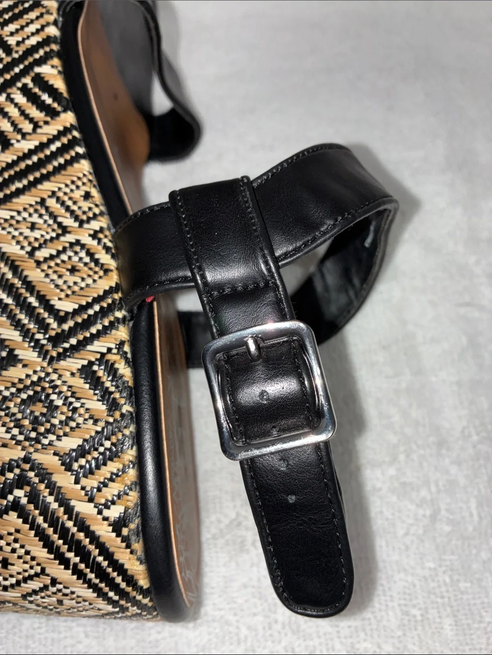 Dolce Vita x Target| Black Wedge Sandals with Patterned Platform size 9.5